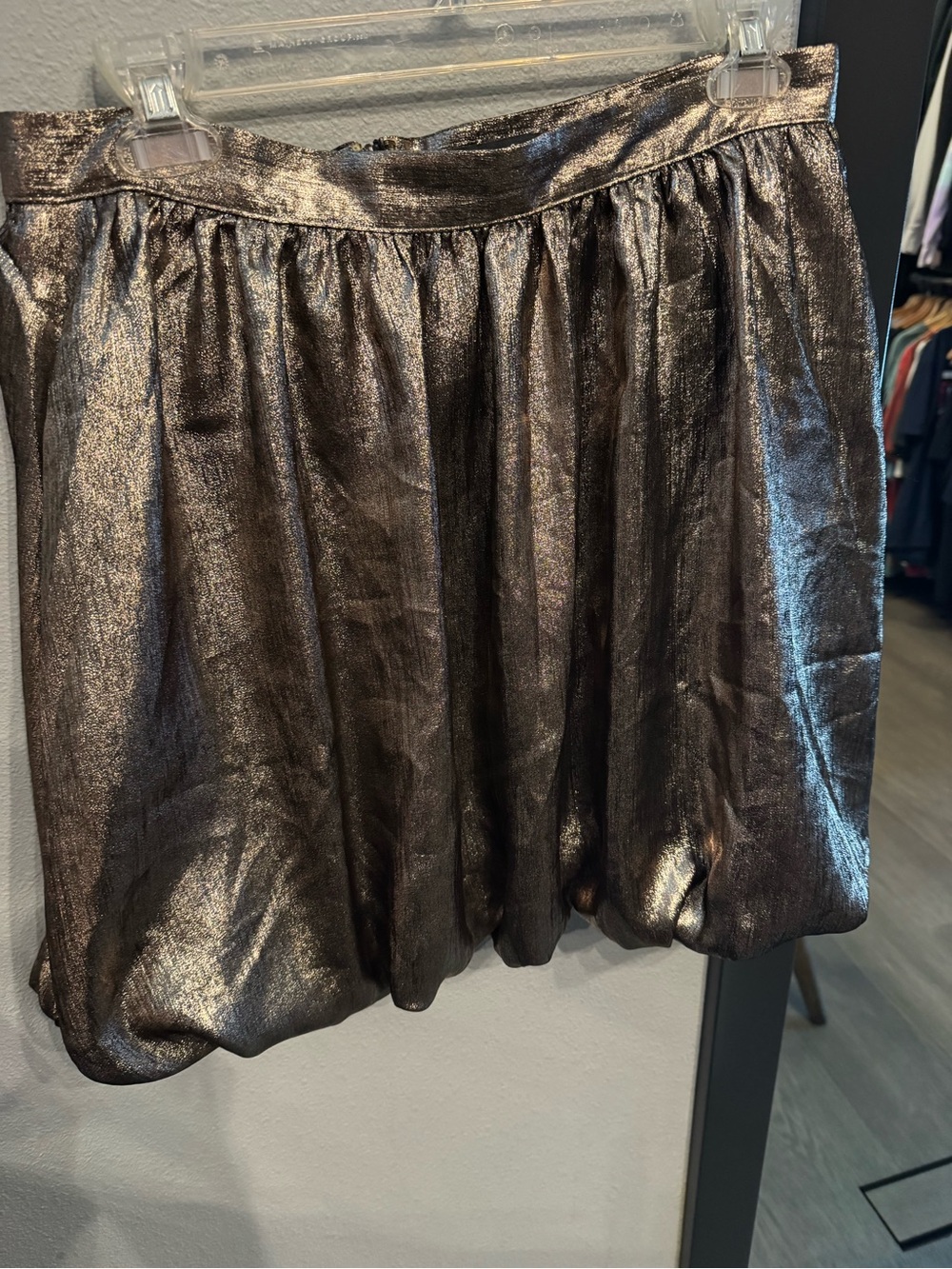 Madewell Metallic Bronze Bubble Mini Skirt ๐๐๐ค - Picture 5 of 9